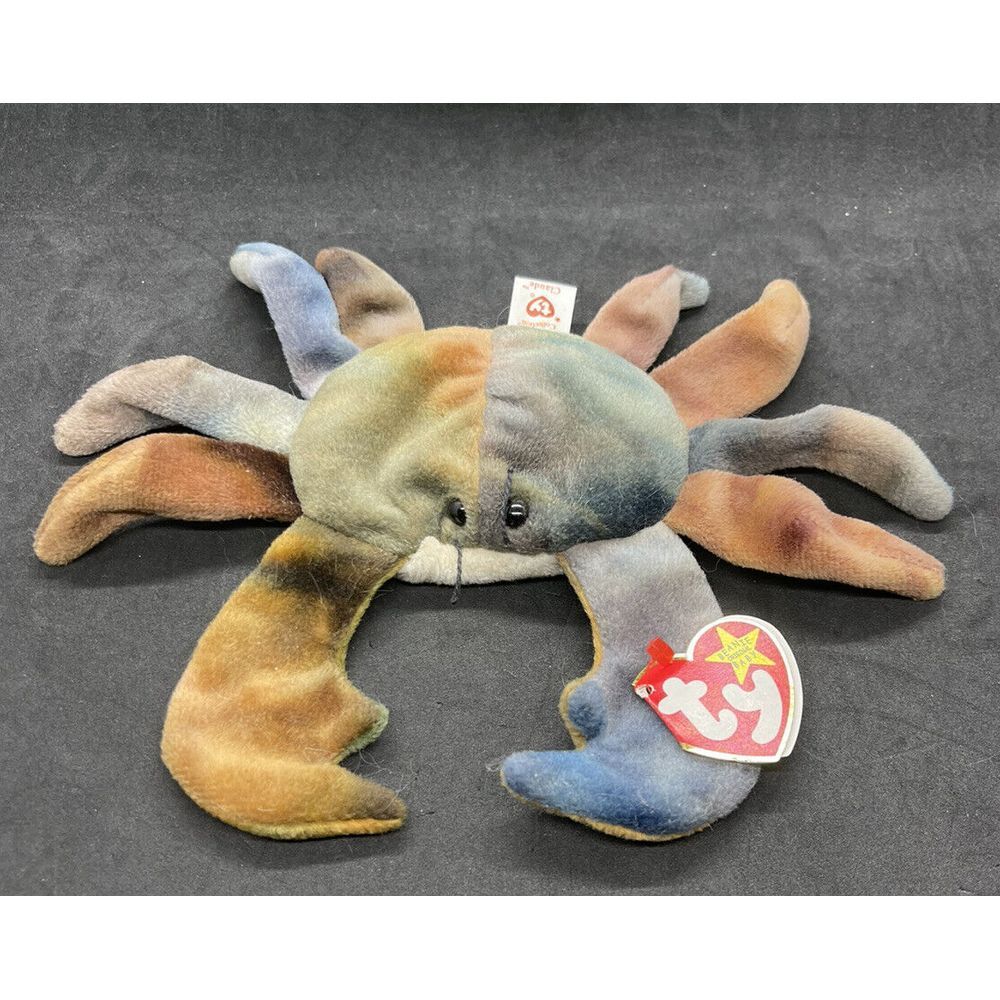 Rare Ty Beanie Baby "Claude" crab With errors 1996 Must for collections